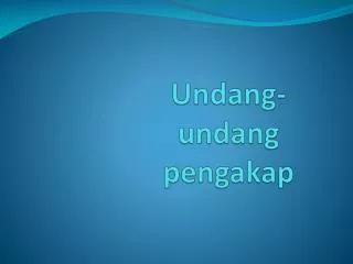 undang undang pengakap