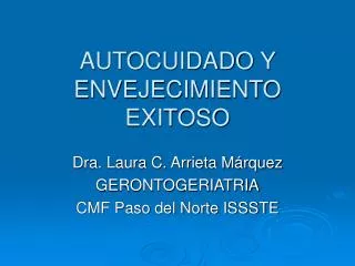 autocuidado y envejecimiento exitoso