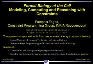 Transpose concepts and tools from programming theory to systems biology