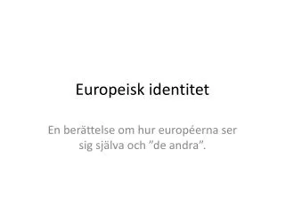 europeisk identitet
