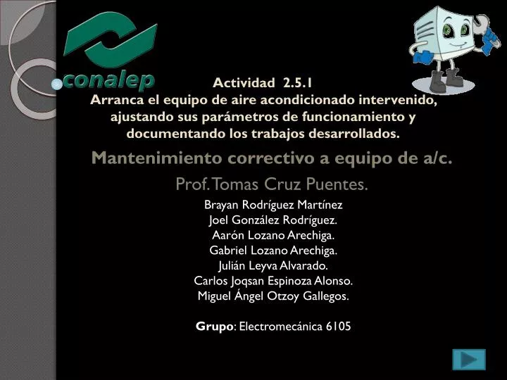 mantenimiento correctivo a equipo de a c prof tomas cruz puentes