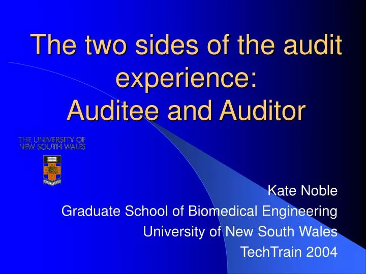the two sides of the audit experience auditee and auditor