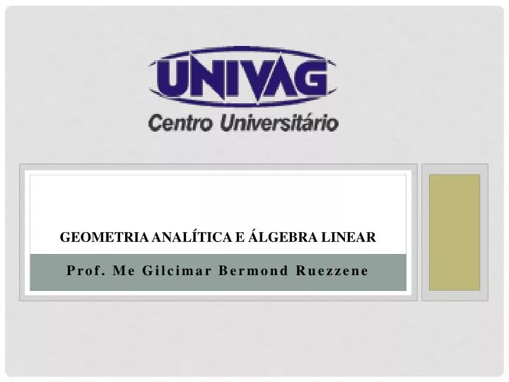 geometria anal tica e lgebra linear