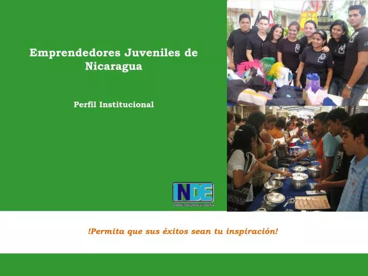 emprendedores juveniles de nicaragua perfil institucional