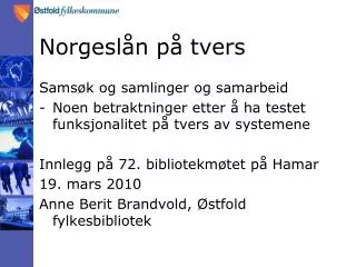 norgesl n p tvers