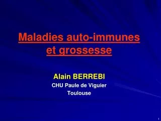 maladies auto immunes et grossesse