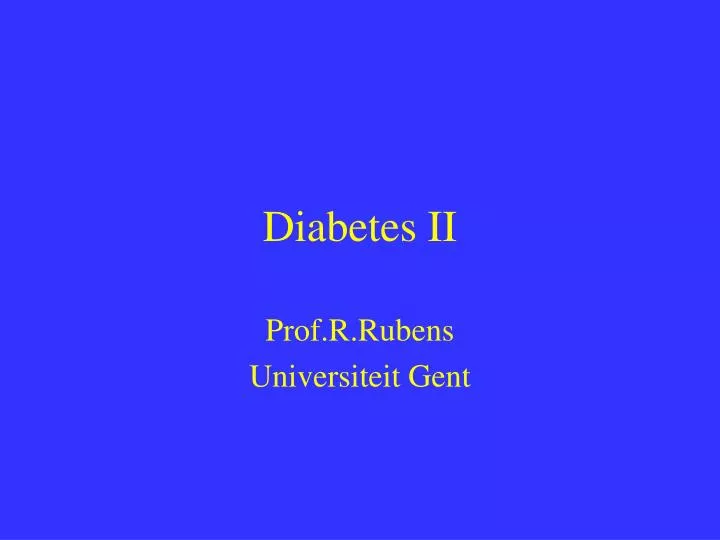 diabetes ii
