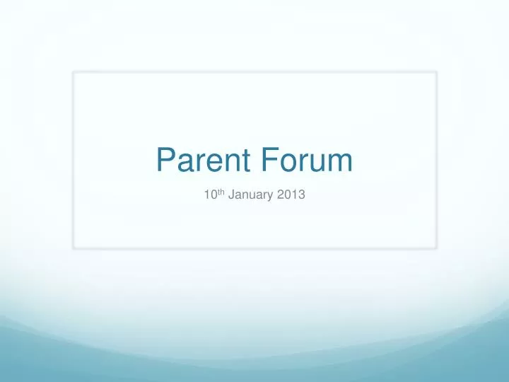 parent forum