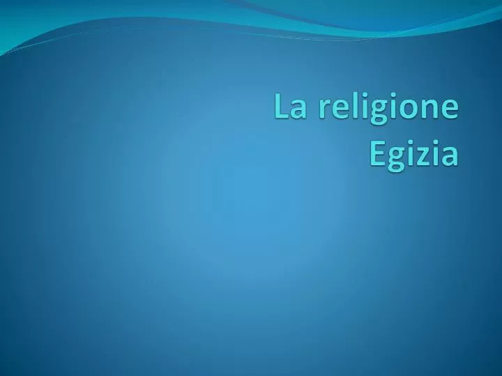 la religione egizia