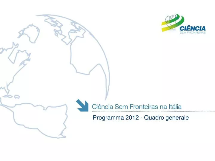 programma 2012 quadro generale