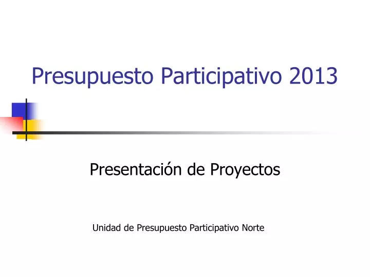 presupuesto participativo 2013