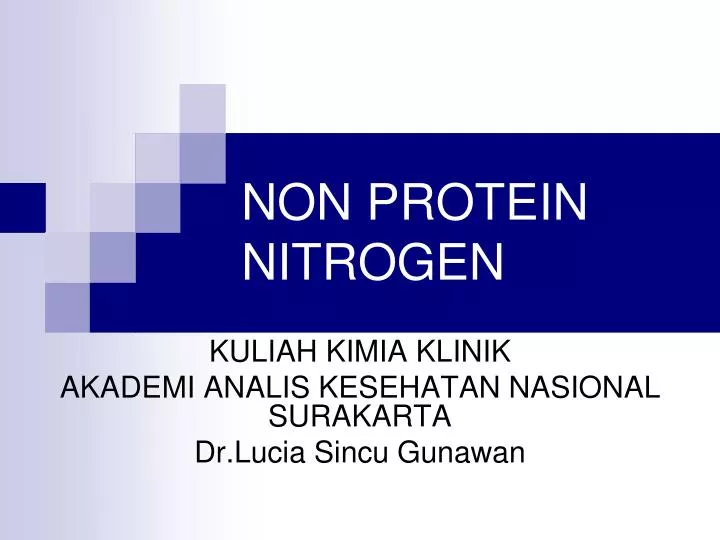non protein nitrogen