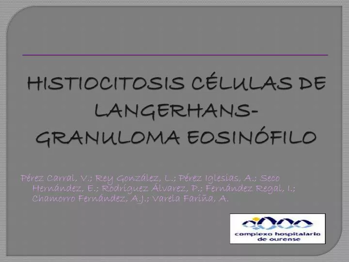 histiocitosis c lulas de langerhans granuloma eosin filo