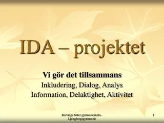 ida projektet