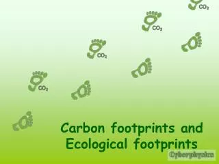 Carbon footprints and Ecological footprints