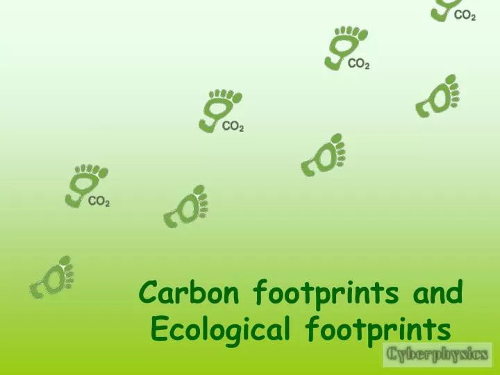 carbon footprints and ecological footprints