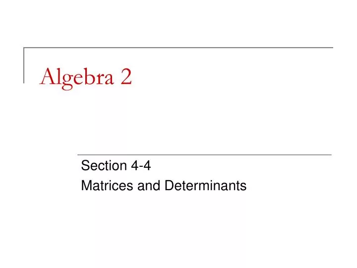 algebra 2