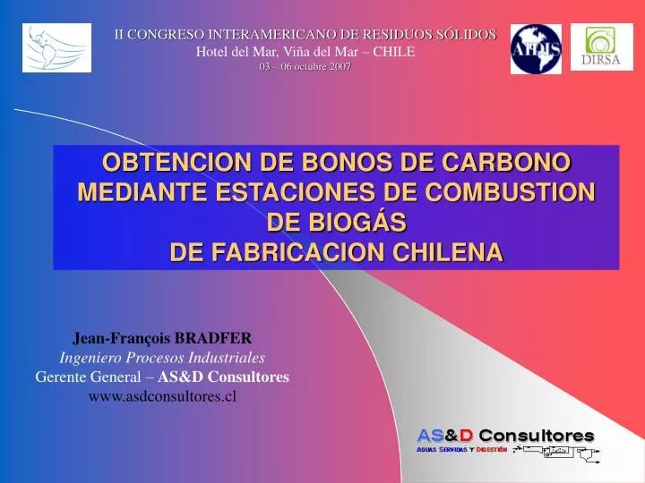 obtencion de bonos de carbono mediante estaciones de combustion de biog s de fabricacion chilena