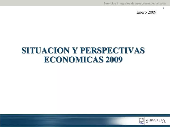 situacion y perspectivas economicas 2009