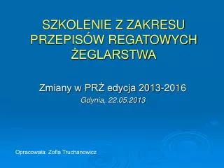 szkolenie z zakresu przepis w regatowych eglarstwa