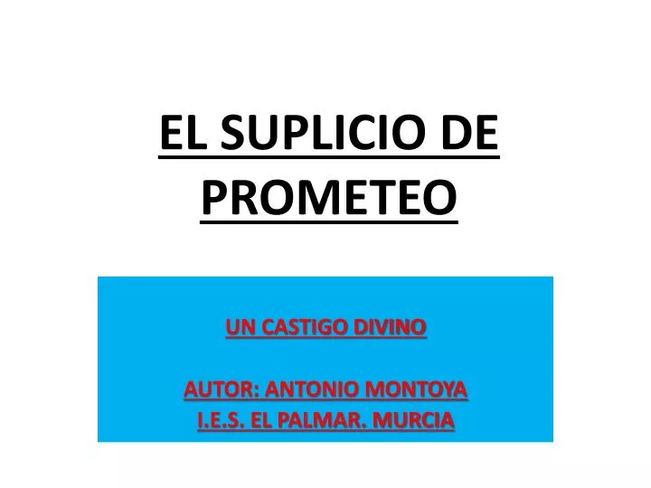 el suplicio de prometeo