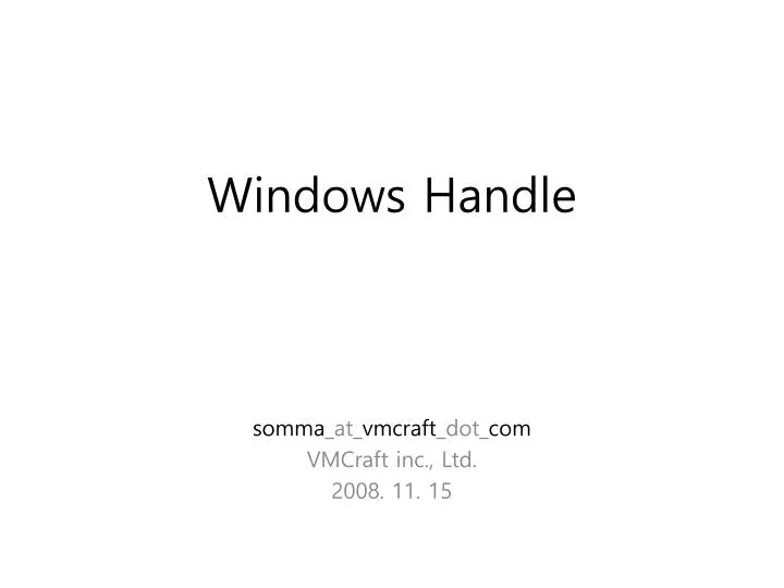 windows handle