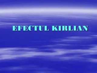 efectul kirlian