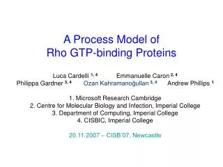 A Process Model of Rho GTP-binding Proteins