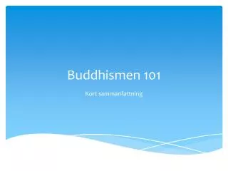 buddhismen 101