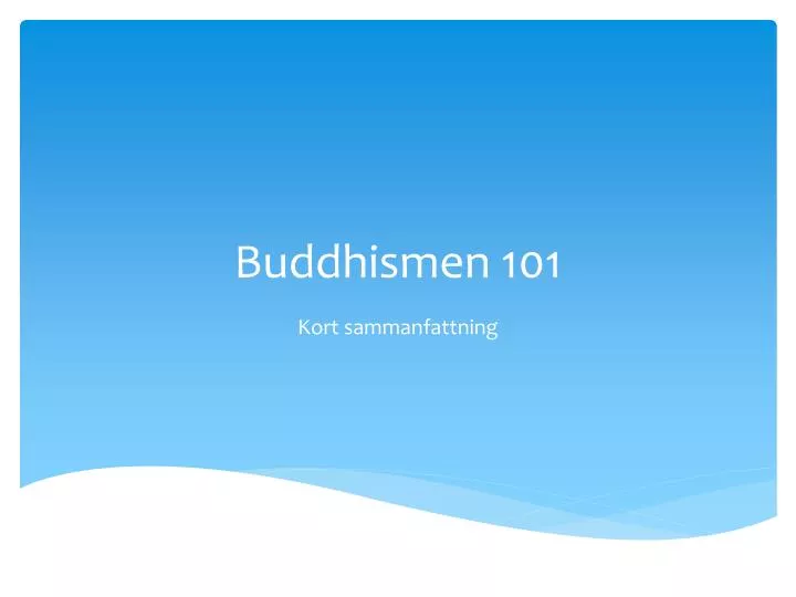 buddhismen 101