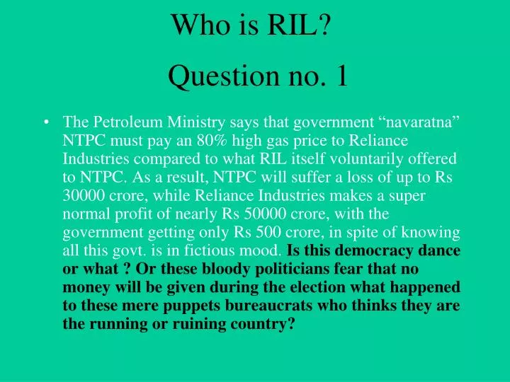 who is ril