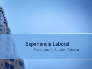 experiencia laboral