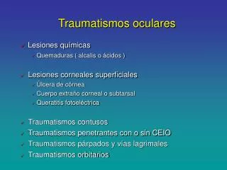 traumatismos oculares