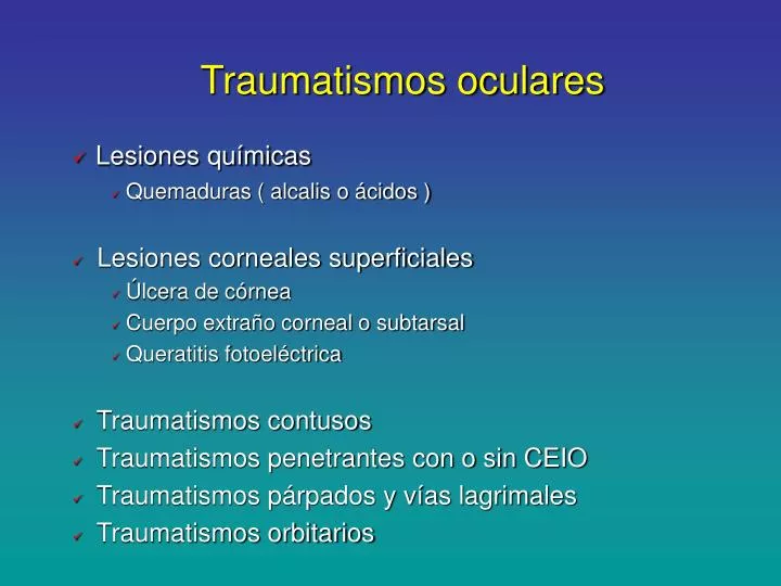 traumatismos oculares