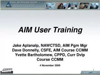 AIM User Training