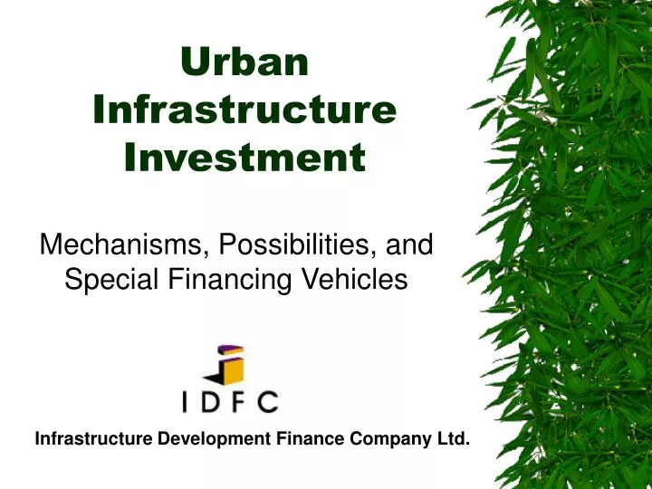 urban infrastructure investment