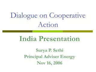Dialogue on Cooperative Action