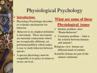 Physiological Psychology