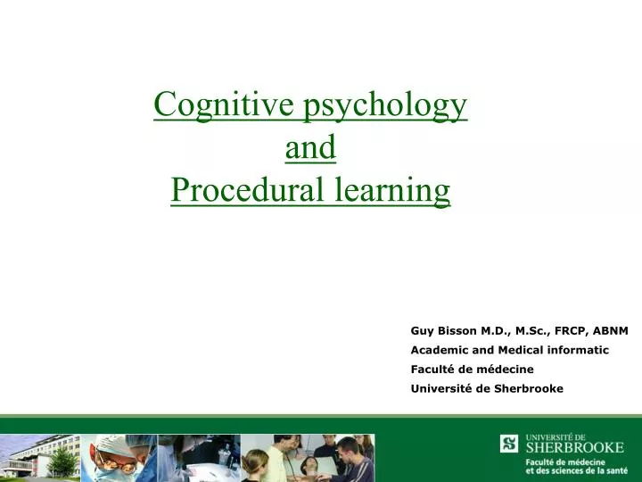 cognitive psychology and procedural learning