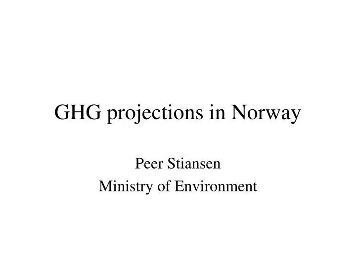 ghg projections in norway