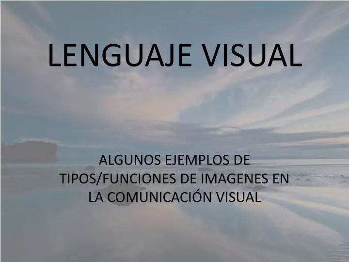 lenguaje visual