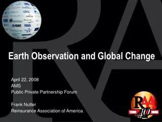 Earth Observation and Global Change