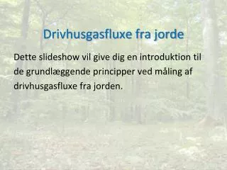 drivhusgasfluxe fra jorde