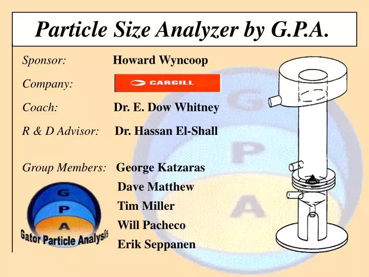 particle size analyzer by g p a