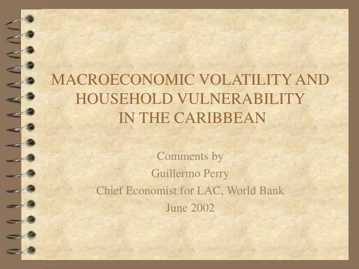 macroeconomic volatility and household vulnerability in the caribbean