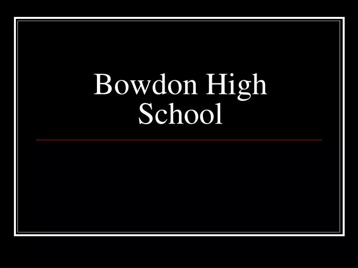 bowdon high school