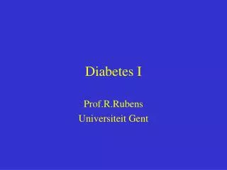 diabetes i