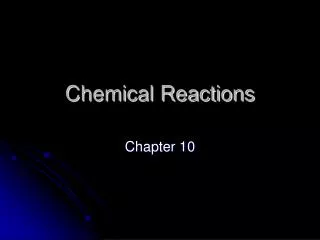 chemical reactions