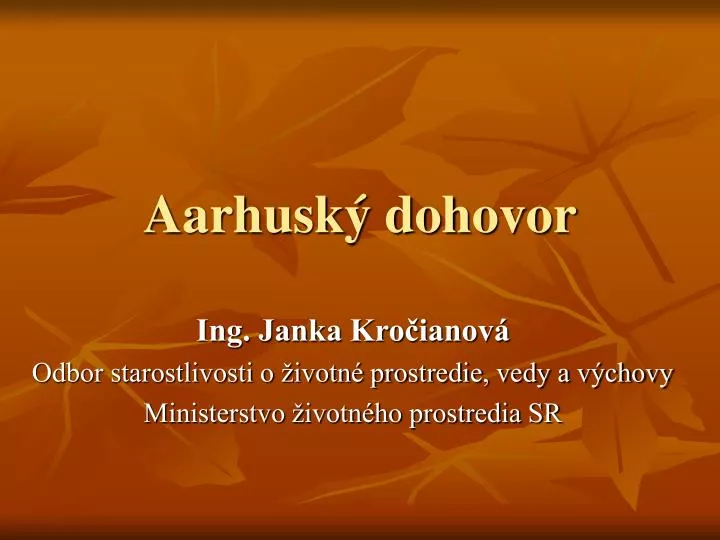 aarhusk dohovor