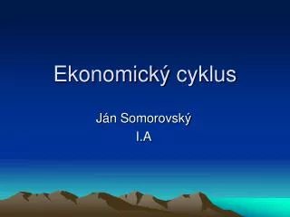 ekonomick cyklus